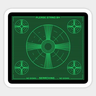 Vintage tv test pattern screen Sticker